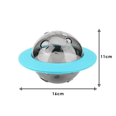 Brinquedo Interativo Pets Bola Dispenser De Petiscos E Raçoes Tigela Alimentador Para Cachorro Gatos Divertido Azul