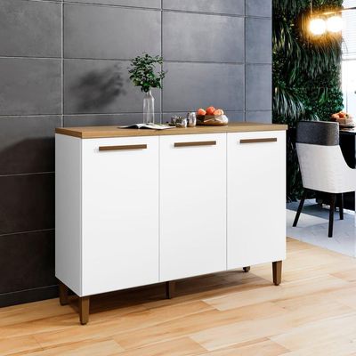 Balcão Vega 3 Portas Arte Móveis Branco