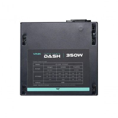 Fonte Gamer Dash 350w Preto - Vfg350wpv2