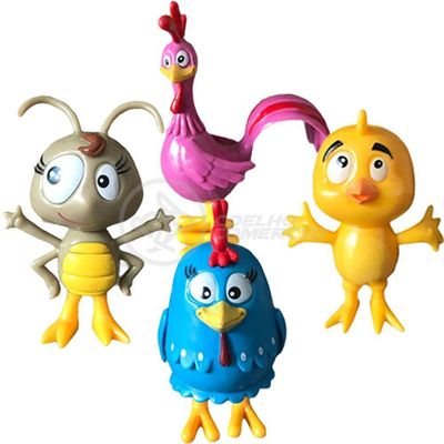 Cartela 4 Bonecos Infantil Galinha Pintadinha E Sua Turma
