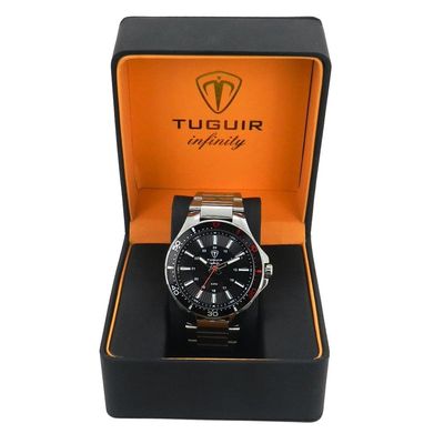 Relógio Tuguir Masculino Ref: Tgi37126 Casual Aço Prateado