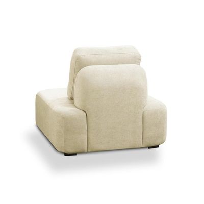 KIt 2 Poltronas Decorativas Santiago Sala de Estar Pés em Madeira Bouclê Off White G89 - Gran Belo