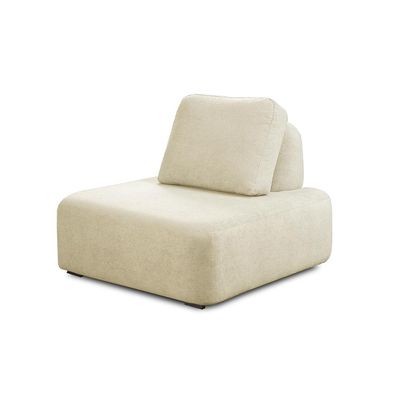 KIt 2 Poltronas Decorativas Santiago Sala de Estar Pés em Madeira Bouclê Off White G89 - Gran Belo