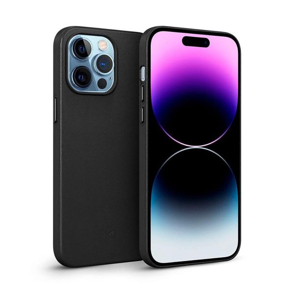 Capa para iPhone 14 Pro - Couro Dual Preta - Gshield Capa para iPhone 14 Pro - Couro Dual Preta - Gshield