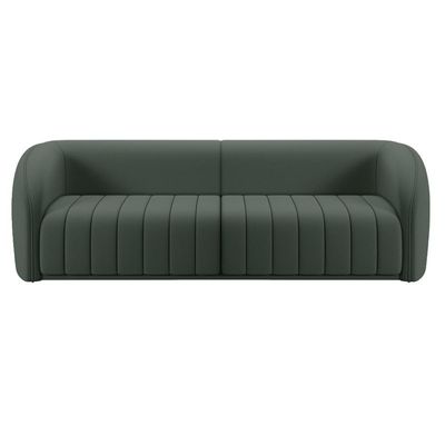 Sofá Decorativo Sala de Estar 292cm Adam 4 Lugares Veludo Cinza G45 - Gran Belo