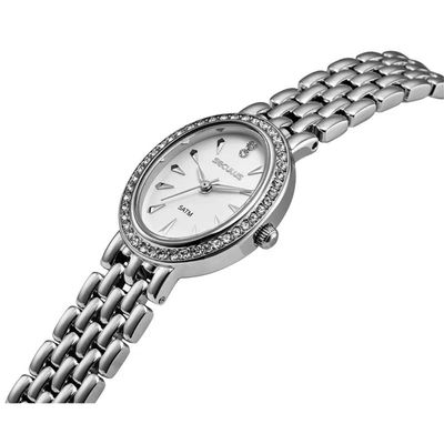 Relógio Seculus Feminino Ref: 23745l0svns2 Oval Bracelete Prateado