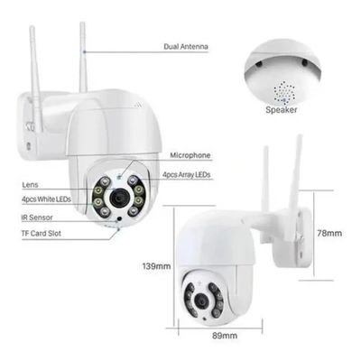 Kit 2 Camera De Segurança Ip Speed Dome A Prova D Agua Ip66