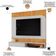 Painel Ripado TV 65 Pol com Bancada Suspensa 150cm Ezra D05 Cedro Bali - Lyam Decor
