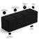 Kit Cabeceira Cama Box Casal 140cm com Calçadeira Roma W01 Couríssimo Preto - Lyam