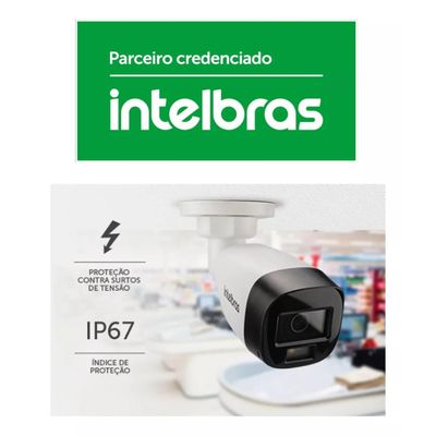 Kit 12 Cameras Intelbras 1220 B Full Color Dvr Imhdx 3116 Hd 2tb