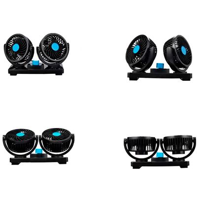Mini Ventilador Duplo Automotivo Ajustável Painel Carro Cor:Azul