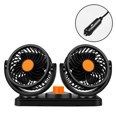 Mini Ventilador Duplo Automotivo Ajustável Painel Carro Cor:Azul