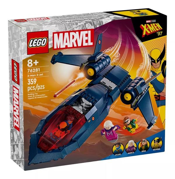 Lego Marvel 359 Peças Jato Dos X-Men - 76281