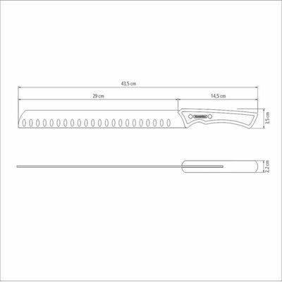 Faca Slicer/Fatiar 12' Churrasco Black Tramontina