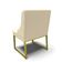 Cadeira Sala de Jantar Industrial Dourado kit 10 Liz Linho D03 - D'Rossi Cinza