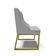 Cadeira Sala de Jantar Industrial Dourado kit 10 Liz Linho D03 - D'Rossi Cinza