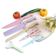 Kit Facas Faqueiro Conjunto Tesoura Descascador Gourmet Completo Aço Inox Coloridas 6 Peças Completo