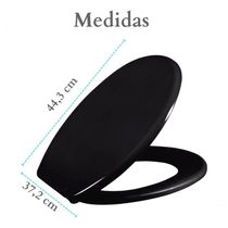 Assento Master Vaso Sanitário Universal Oval Preto