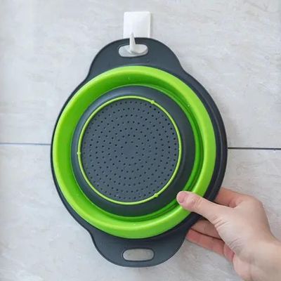 Escorredor Retratil Em Silicone Macarrao Legumes Arroz Salada Cozinha Verde