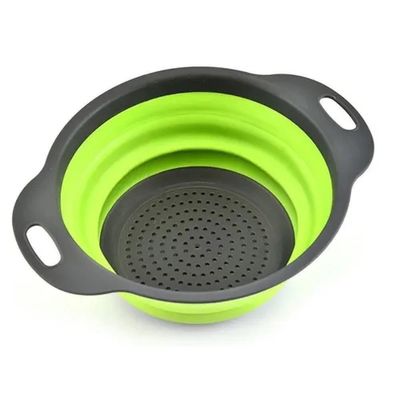 Escorredor Retratil Em Silicone Macarrao Legumes Arroz Salada Cozinha Verde