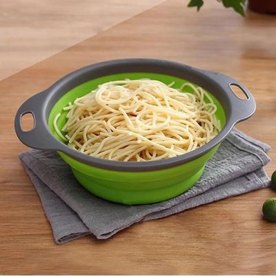 Escorredor Retratil Em Silicone Macarrao Legumes Arroz Salada Cozinha Verde