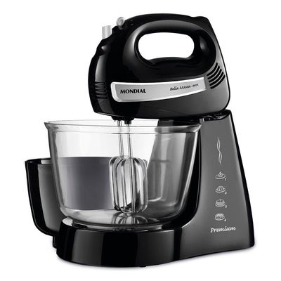 Batedeira Mondial Bella Massa B-23 Np Batedeira-220v-preto/inox 220V