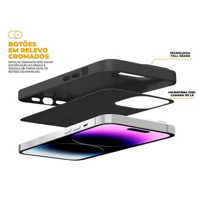 Capa para iPhone 14 Pro Max - Couro Dual Preta - Gshield