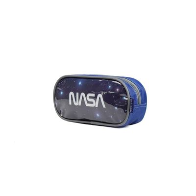Estojo Escolar Maculino Foguete Nasa Azul Escuro U / Azul escuro