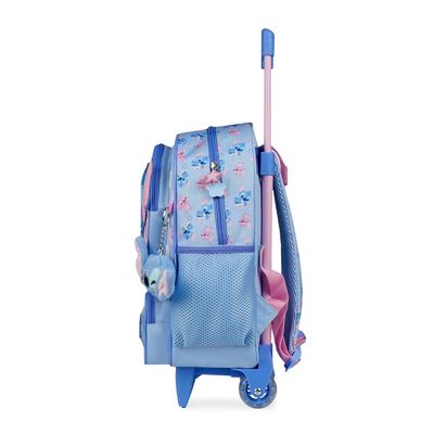 Mochila de Rodinha Feminina Infantil Stitch Baby Azul Clara U / Azul claro