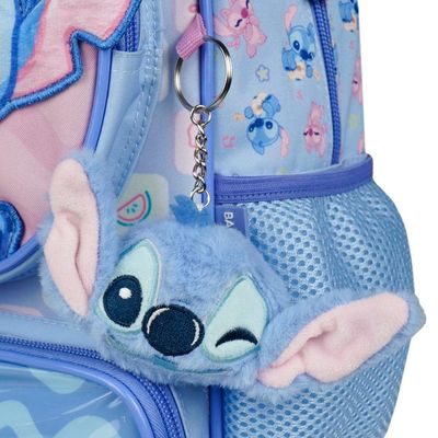 Mochila de Rodinha Feminina Infantil Stitch Baby Azul Clara U / Azul claro
