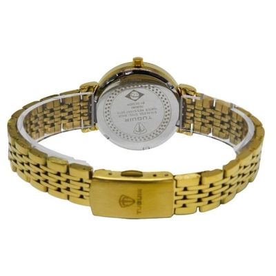 Relógio Tuguir Feminino Ref: Tg30382 Dourado Estojo Porta Jóias