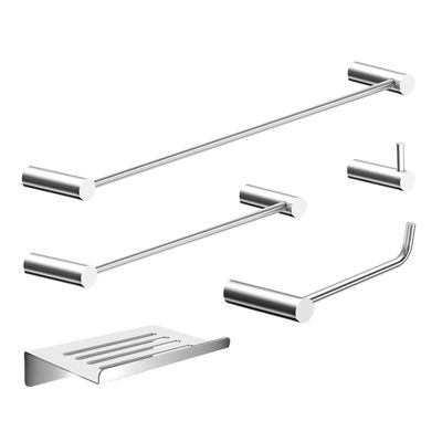 Kit Acessórios Para Banheiro Alto Brilho 5 Peças Grego Metal 2180or