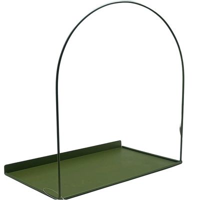 Prateleira Nicho Arco Verde Militar Metal Decorativa Retro Luxo Organizadora Moderna Livros Sala Multiuso