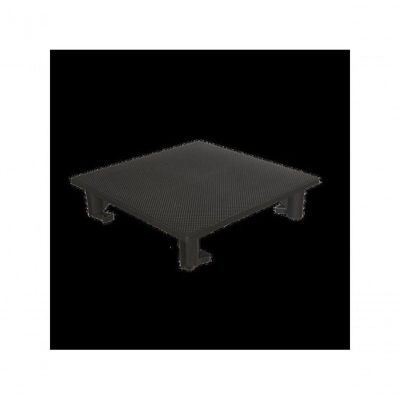 Arandela Quadrada Plastica 6polegadas Difusor 30rms 8r Preto