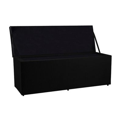 Recamier Baú 1,60m Madrid Suede Preto Dal Poz Estofados