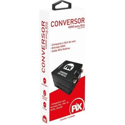 Conversor Hdmi Para Rca Preto Pix