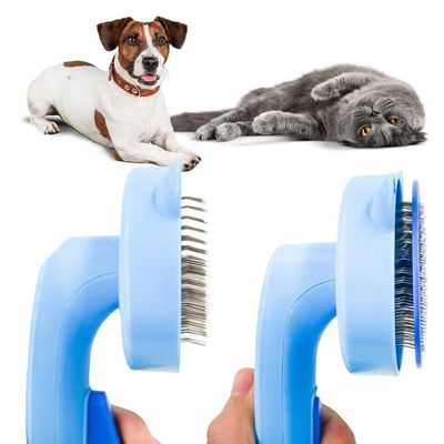 Tira Pelos Pet Rasqueadeira Removedor Animais Gato Cachorro Azul