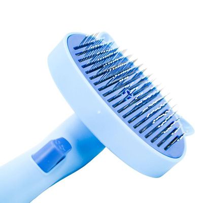 Tira Pelos Pet Rasqueadeira Removedor Animais Gato Cachorro Azul