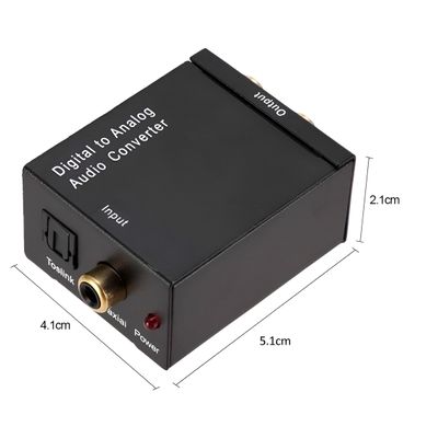 Conversor Óptico Coaxial Digital Áudio RCA Analógico - Áudio Estéreo de Alta Fidelidade