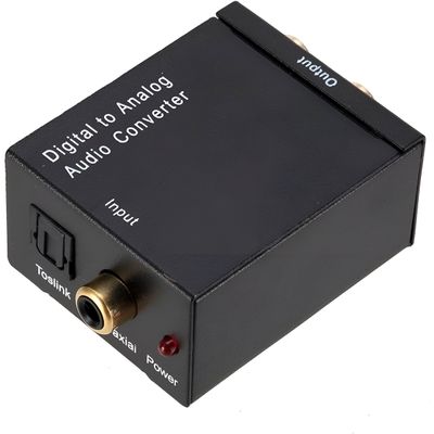 Conversor Óptico Coaxial Digital Áudio RCA Analógico - Áudio Estéreo de Alta Fidelidade