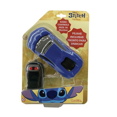 Carrinho de Controle Remoto Pop Racer - Stitch Azul Escuro