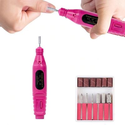 Lixadeira Unha Eletrica 12 Acessorios Lixa Automatica Manicure Pedicure Lixador Kit Gel Nail Design
