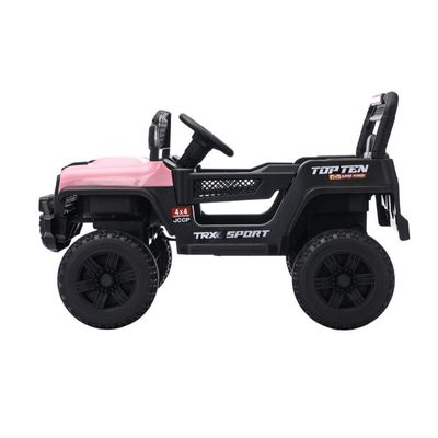 Jipe Elétrico Infantil Bang Toys N6 Com Controle Remoto Rosa 12v