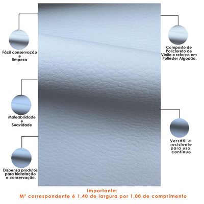 Tecido Sintético Facto Branco Para Poltrona Cabeceira Estofado Decoração T02 Metro - Lyam Decor