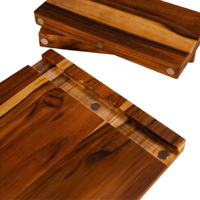Expositor Modular para Pâtisserie 40x20x7cm em Madeira Teca