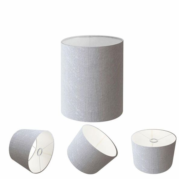 Cúpula Abajur Cilíndrica Cp-7001 ø13x15cm - Rustico Cinza