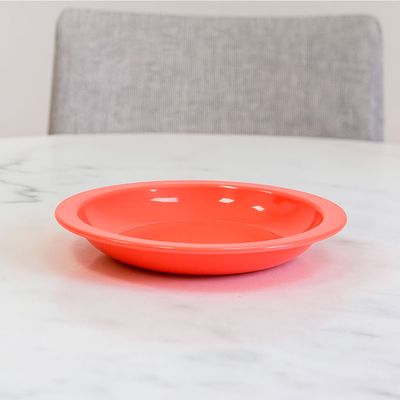Prato Elegance Fundo Redondo 22cm Coral em Polipropileno