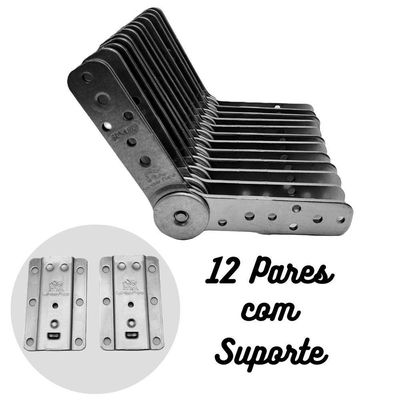 12 Pares Catracas 60° 5 Estágios Blindada Com Suporte