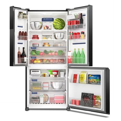Geladeira Electrolux Frost Free Inverter 590L AutoSense 3 Portas Cor Black Inox Look (IM8B) 220V
