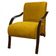 Poltrona Vênus 1 Lugar Braço Madeira Amarelo